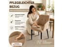 Hoolamyie Esszimmerstuhl 4er-Set Samt mit Armlehnen Braun Bild 3