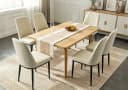 Hoolamyie Esszimmerstuhl Set Beige Metall gepolstert Bild 2