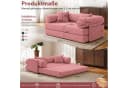 Hoolamyie 6-in-1 Cord Schlafsofa Rosa Modular mit Schlaffunktion Bild 1