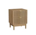 BBWL Nachttisch 2 Schubladen Eichenoptik Lattenrost Design Mid-Century Modern Bild 1