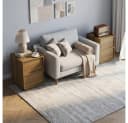 BBWL Nachttisch 2 Schubladen Modern Grifflos Eiche MDF Bild 2