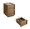 BBWL Nachttisch 2 Schubladen Modern Grifflos Eiche MDF Bild 3
