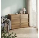 BBWL Stauraumschrank Kommode 6 Schubladen Eiche Modern Grifflos Bild 4