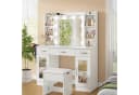 BBWL Schminktisch mit LED Spiegel, Hocker und USB Beleuchtung Bild 2