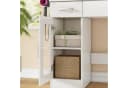 BBWL Schminktisch mit LED Spiegel, Hocker und USB Beleuchtung Bild 4