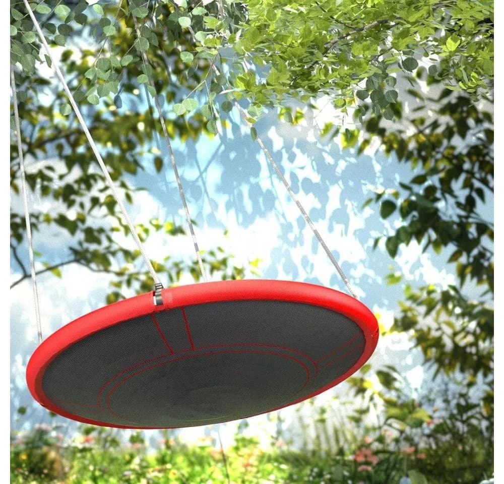 BBWL Nestschaukel 110cm rot Stahlrahmen wetterfest - Bild 2