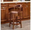 BBWL Barhocker Echtleder Holz 360° drehbar mit Rückenlehne Bild 3
