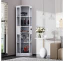 BBG Glasvitrine 5-stöckig mit LED & Bewegungssensor Weiß/Schwarz Bild 5