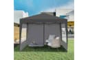 BBG Faltpavillon 3x3 m Schwarz wasserdicht mit 4 Seitenwänden Bild 1