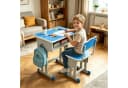 BBG Kinderschreibtisch Set Höhenverstellbar mit Stuhl Blau Bild 3
