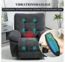 BBG Massagesessel Relaxsessel mit Heizfunktion & Liegefunktion grau Bild 1