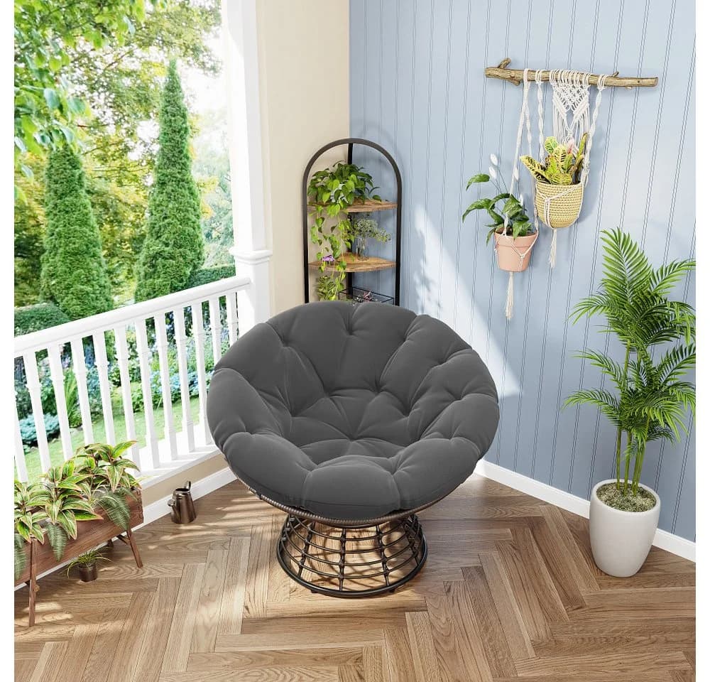 BBG Papasan Sessel mit 360° Drehfunktion & dickem Kissen - Bild 2
