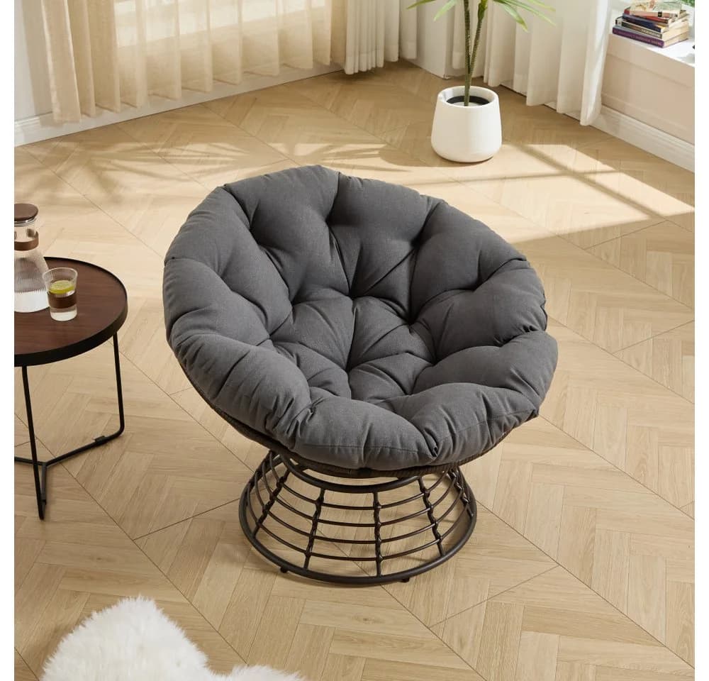 BBG Papasan Sessel mit 360° Drehfunktion & dickem Kissen - Bild 3