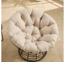 BBG Papasan Sessel mit 360° Drehfunktion & dickem Kissen Beige Bild 1