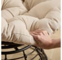 BBG Papasan Sessel mit 360° Drehfunktion & dickem Kissen Beige Bild 5