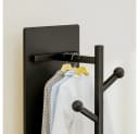 BBG Garderobe mit Spiegel 360° drehbar Schwarz Ganzkörperspiegel Bild 5