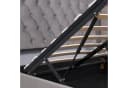 OKWISH Polsterbett Chesterfield Grau Kiefernholz 140x200cm Bild 4