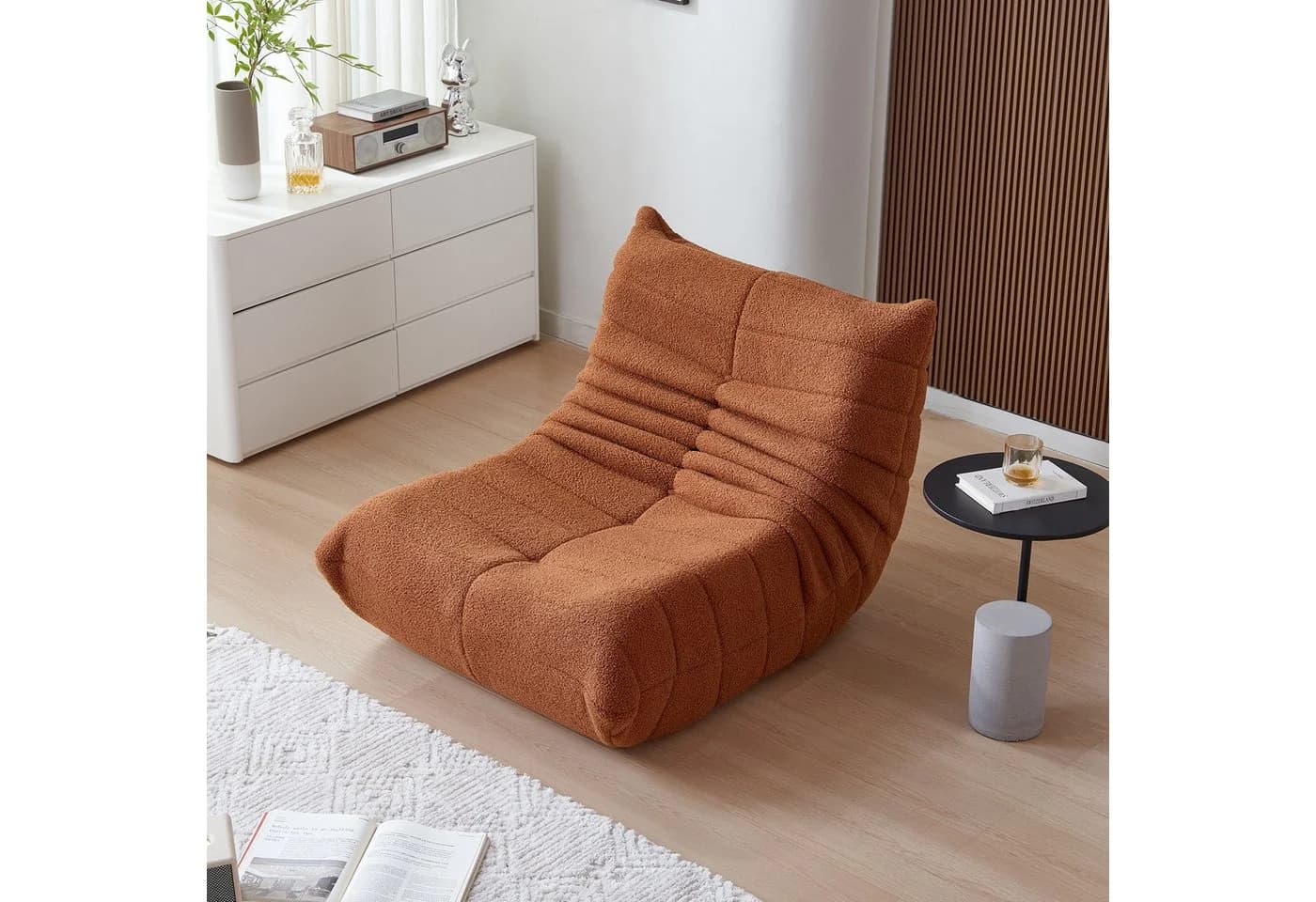 HAUSS SPOLE Sitzsack Orange Teddyfleece Relax-Sessel - Bild 2
