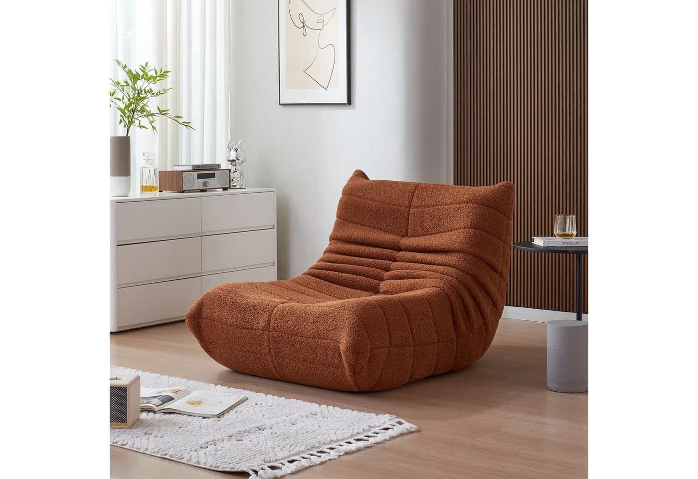 HAUSS SPOLE Sitzsack Orange Teddyfleece Relax-Sessel - Bild 3