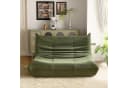 HAUSS SPOLE Sitzsack 2-Sitzer Lazy-Sofa Grün Teddy-Samt Modern Bild 1