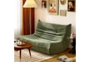 HAUSS SPOLE Sitzsack 2-Sitzer Lazy-Sofa Grün Teddy-Samt Modern Bild 2