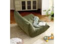 HAUSS SPOLE Sitzsack 2-Sitzer Lazy-Sofa Grün Teddy-Samt Modern Bild 3