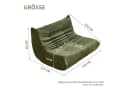 HAUSS SPOLE Sitzsack 2-Sitzer Lazy-Sofa Grün Teddy-Samt Modern Bild 5