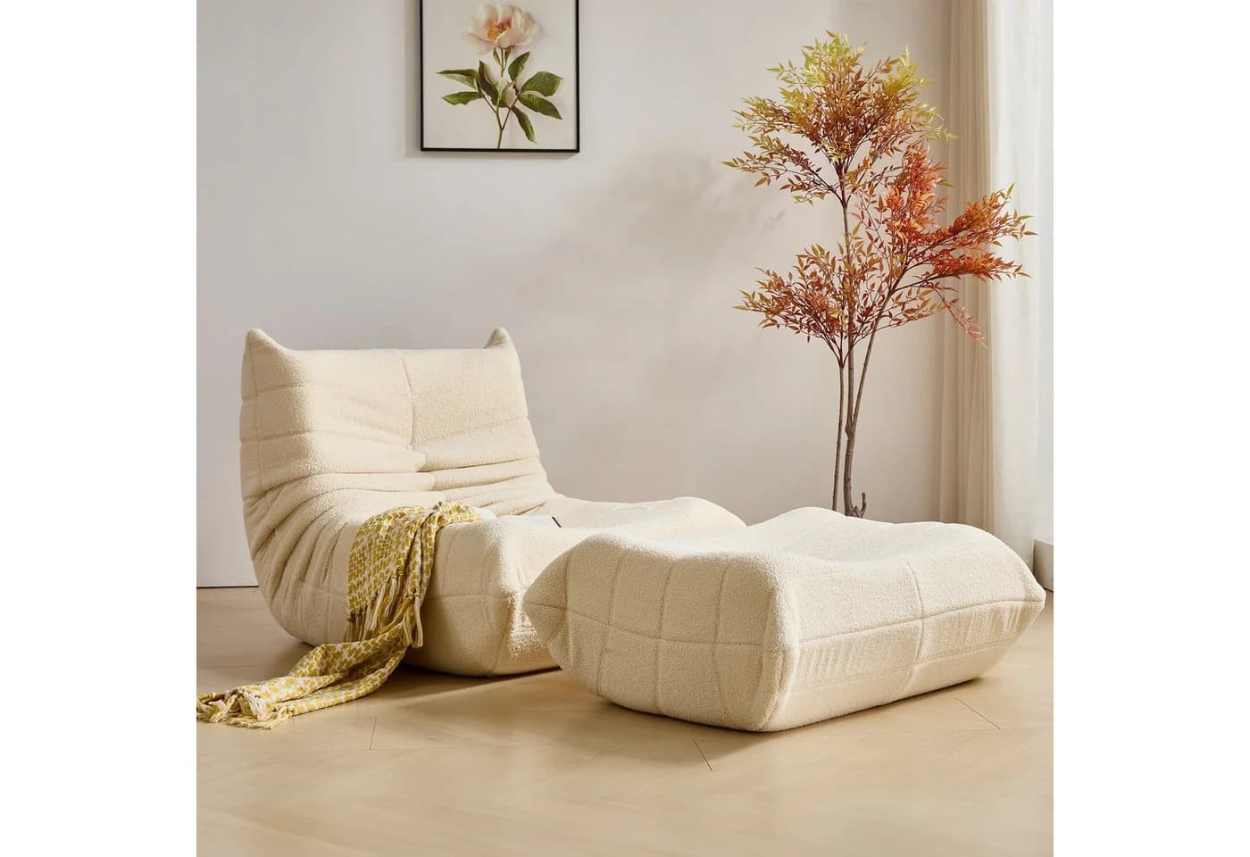 HAUSS SPOLE Sitzsack Lazy Sofa mit Fußhocker Beige - Bild 4