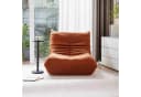 OKWISH Sitzsack Einzelsofa Orange Teddyfleece Bild 3