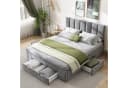 OKWISH Polsterbett Doppelbett Stauraumbett 140x200 cm Bild 4
