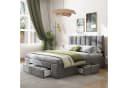 OKWISH Polsterbett Doppelbett Stauraumbett 140x200 cm Bild 5