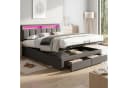 REDOM Polsterbett 180x200 Grau mit Stauraum und LED Bild 1