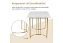 OKWISH Esstisch Rechteckig Modern Marmor Optik Metallbeine Gold/Weiß Bild 5