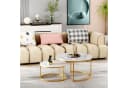 REDOM Couchtisch-Set 2-tlg. Marmor MDF Gold Modern Bild 4