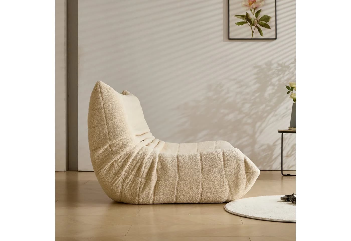 OKWISH Sitzsack 2-Sitzer Lazy-Sofa Beige Ergonomisch - Bild 3