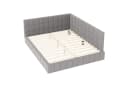 OKWISH Polsterbett Grau Samt Lattenrost Mid-Century Bild 1