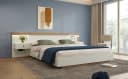 REDOM Doppelbett mit LED-Nachttischen und Steckdosen Bild 1