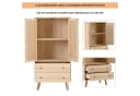 OKWISH Sideboard Eiche Modern 4 Fächer Bild 4