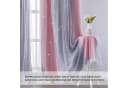 OKWISH Verdunkelungsvorhang 2er Set Pink/Grau Sterne Bild 4