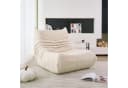 MODFU Sitzsack Einzelsofa Beige Teddyfleece Bild 1