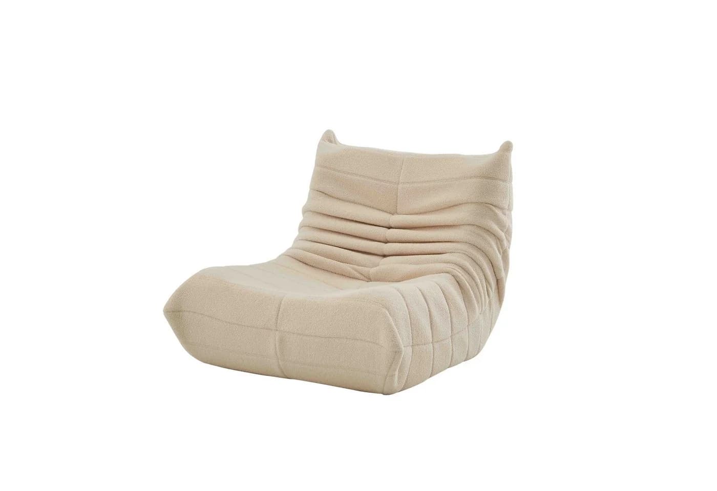 MODFU Sitzsack Einzelsofa Beige Teddyfleece - Bild 2