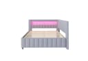 MODFU Polsterbett L-förmig Grau mit LED-Licht und USB-Anschluss Bild 4