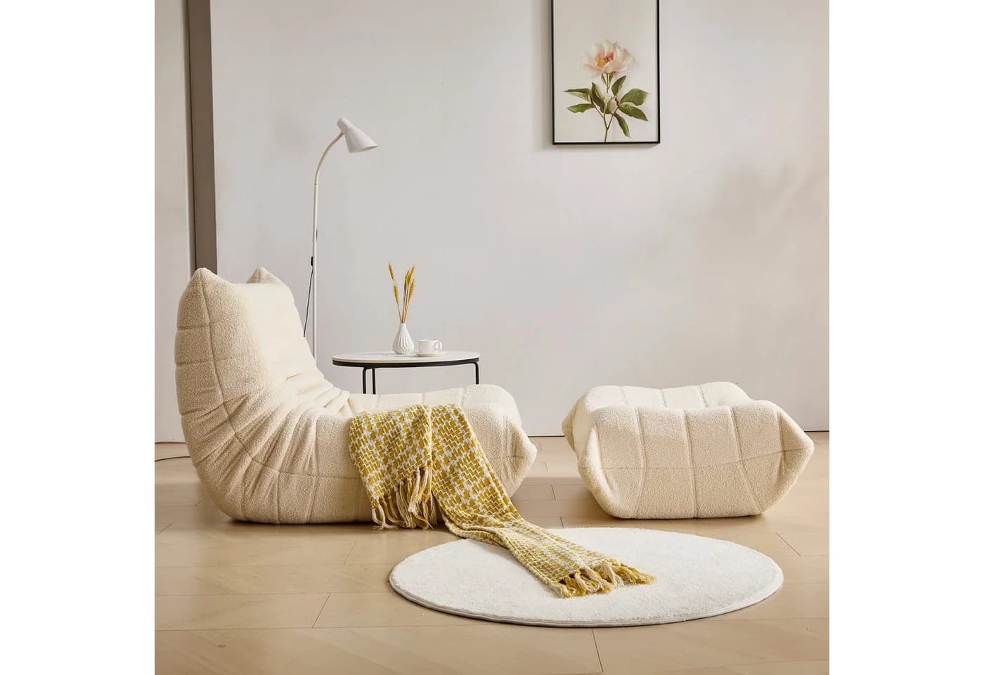 REDOM Sitzsack Einzelsofa Teddyfleece Modernes Lazy Sofa - Bild 5