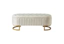 MODFU Polsterbank mit Stauraum und Samtpolsterung Beige Bild 5