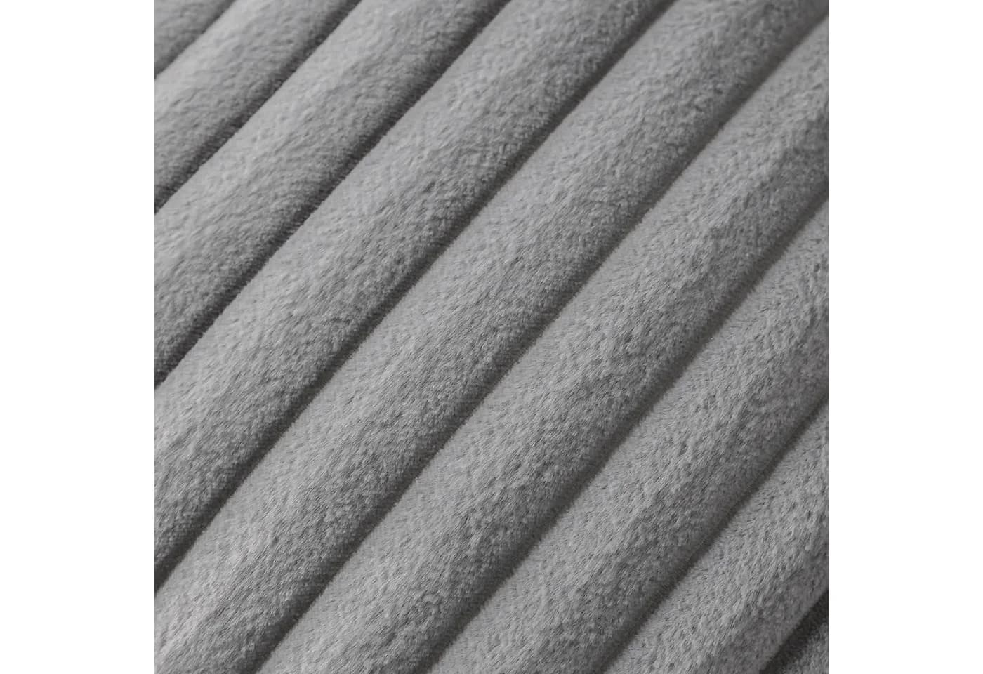 MODFU Kissenbezug 2er Set Grau Kunstfell Cord Design - Bild 5