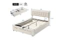 OKWISH Polsterbett 140x190 mit Stauraum und Lattenrost Bild 3
