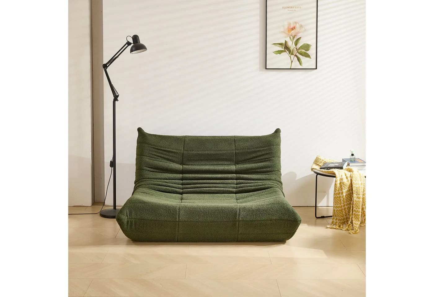 MODFU Teddy-Samt Sofa Klappbares Einzelsofa Ergonomische Unterstützung - Bild 4