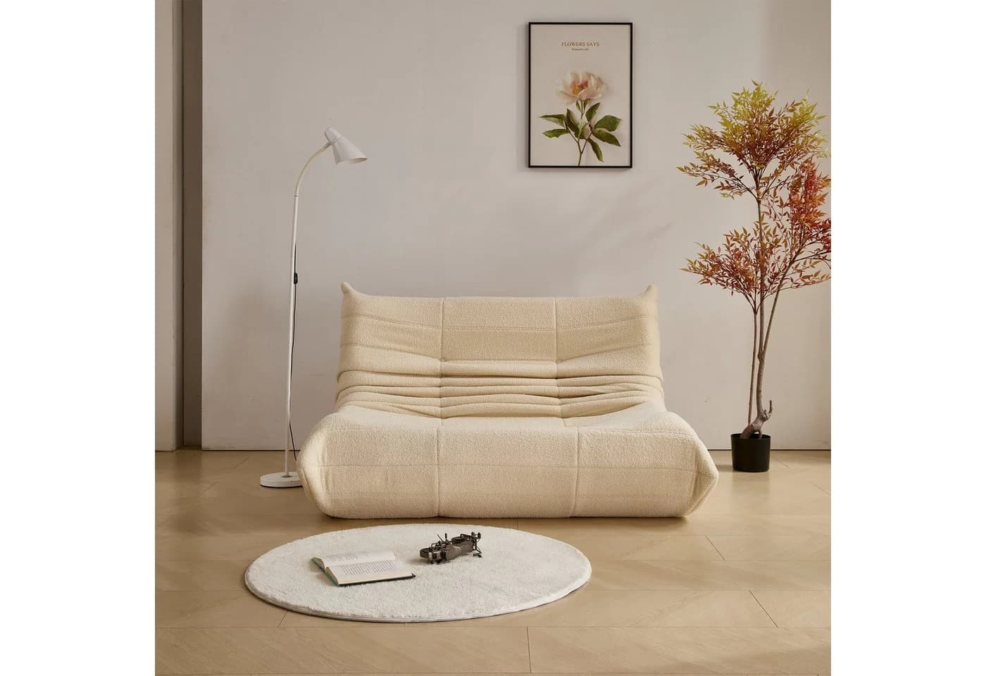 MODFU Sofa Teddy-Samt Einzelsofa Ergonomische Unterstützung - Bild 4