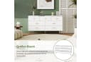 HAUSS SPOLE Sideboard 7 Schubladen Goldene Griffe Goldene Beine Weiß Bild 3