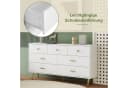 HAUSS SPOLE Sideboard 7 Schubladen Goldene Griffe Goldene Beine Weiß Bild 4